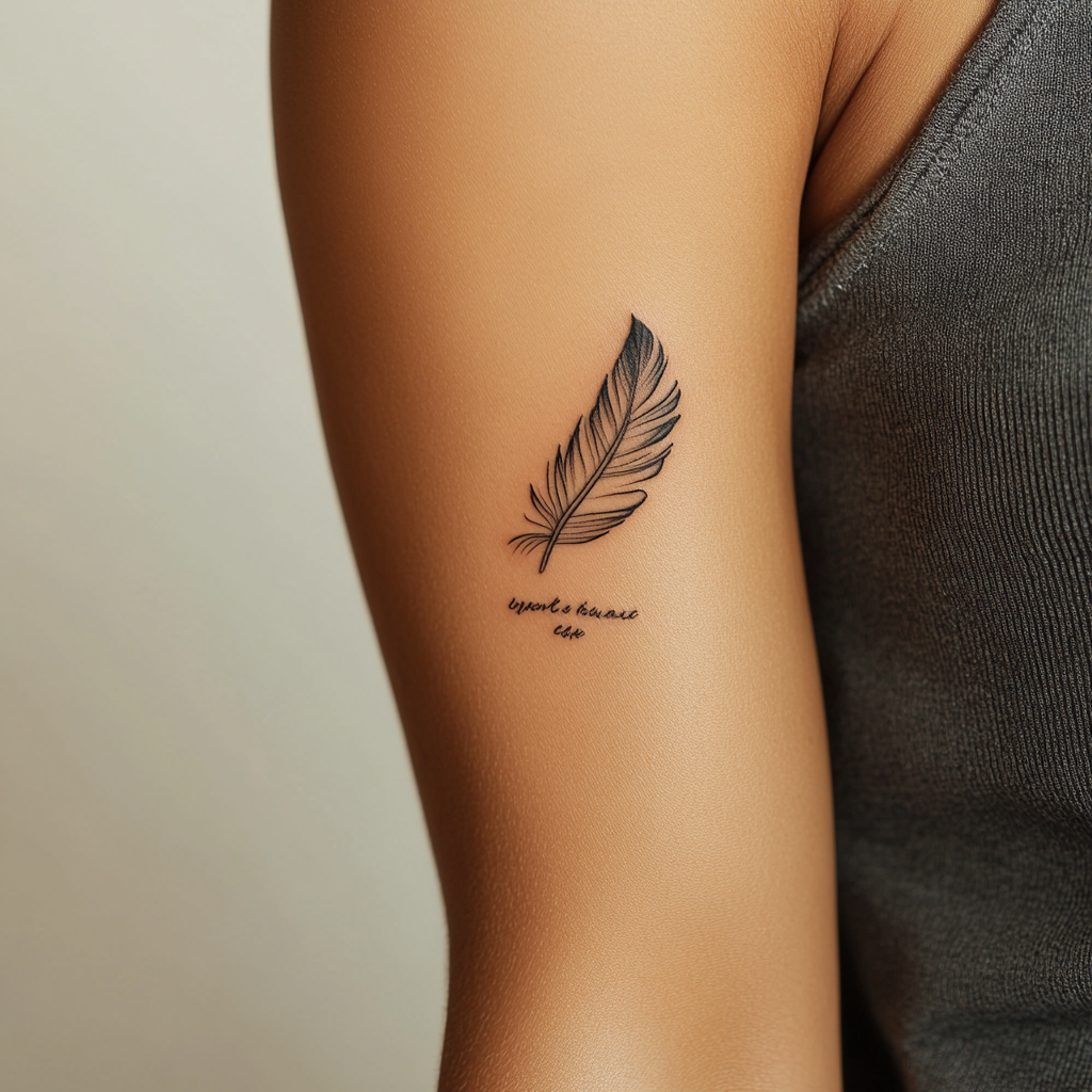 Feather with Quote