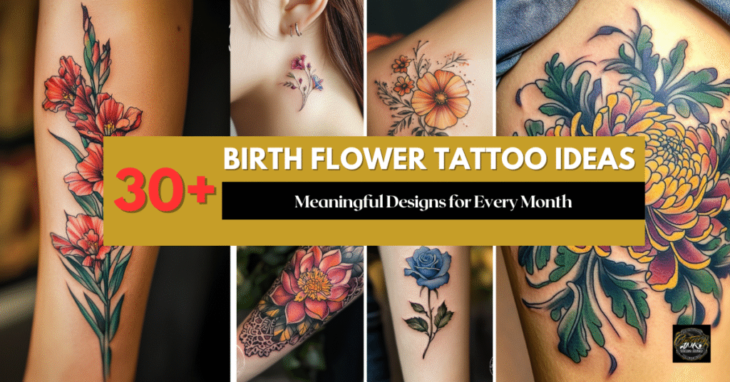 birth flower tattoos