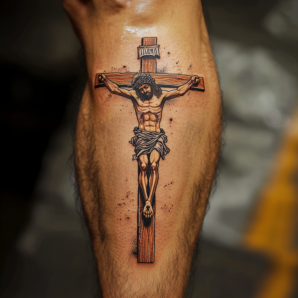 Cross tattoos with Jesus