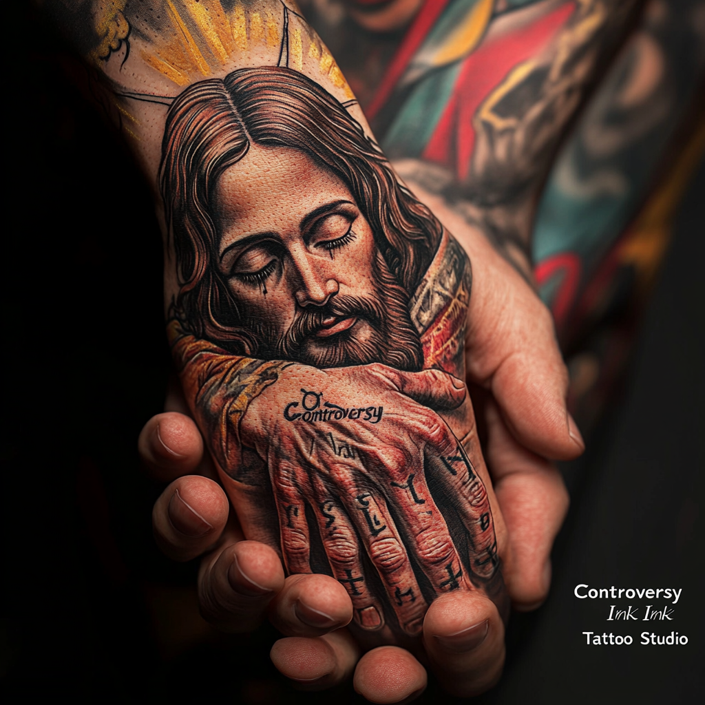 Praying Hands with Jesus