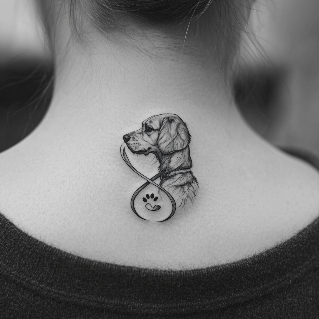Infinity symbol dog memorial tattoos