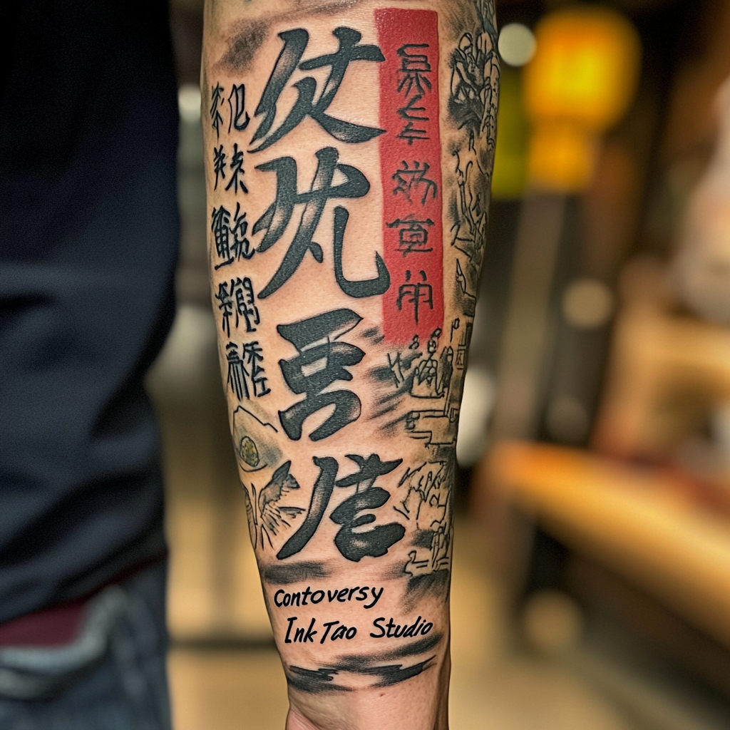 Tattoo Chinese characters on Forearms
