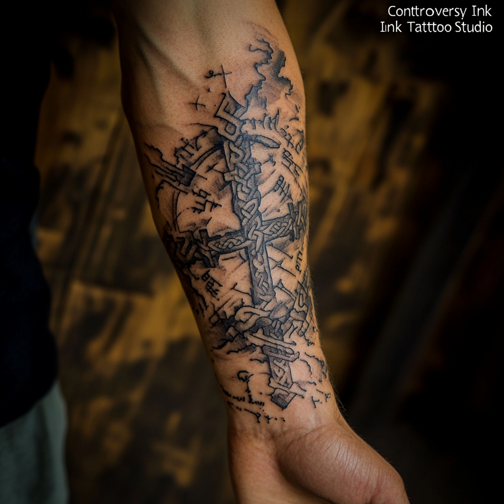 Viking runes on Forearms