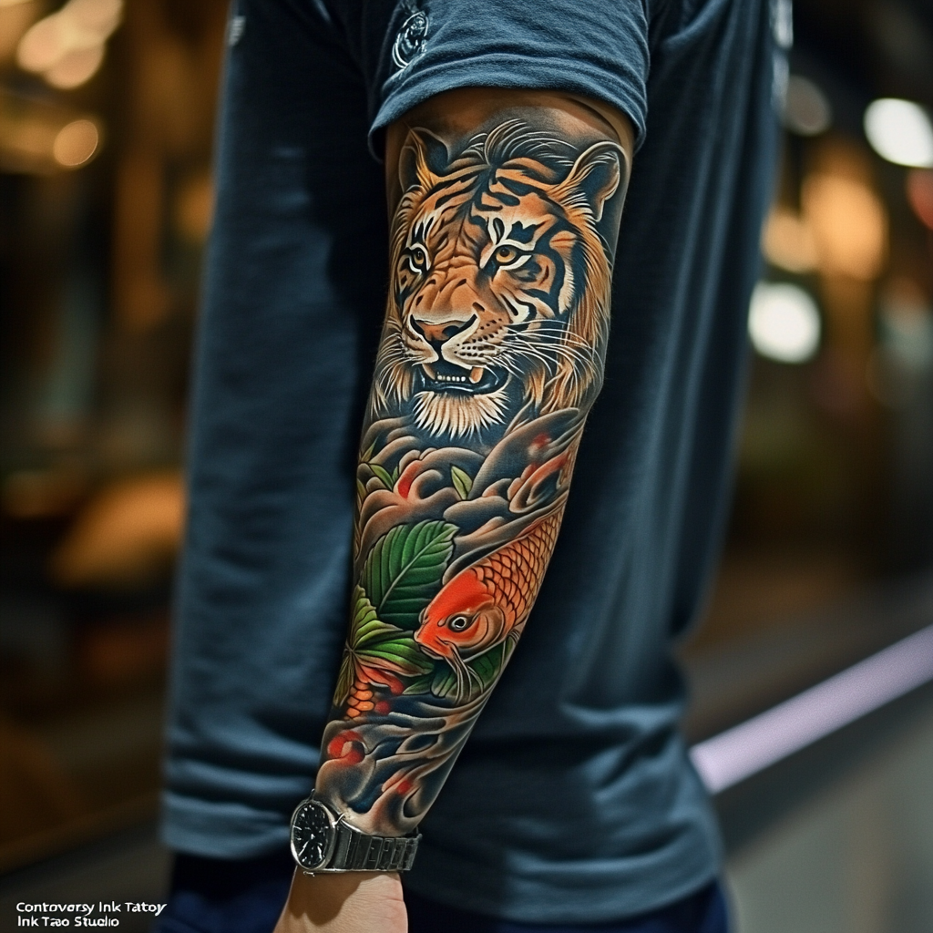 Animal sleeve tattoos