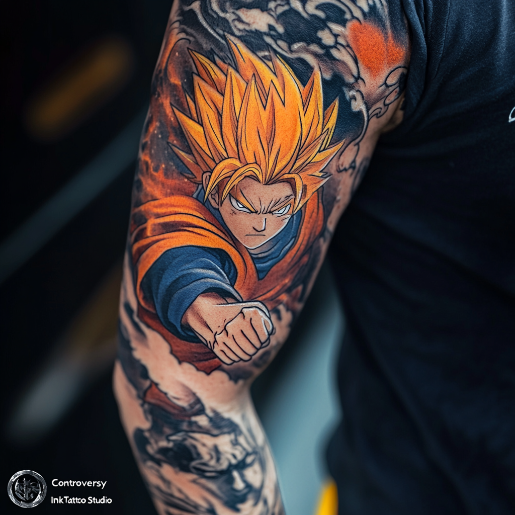 Anime sleeve tattoos