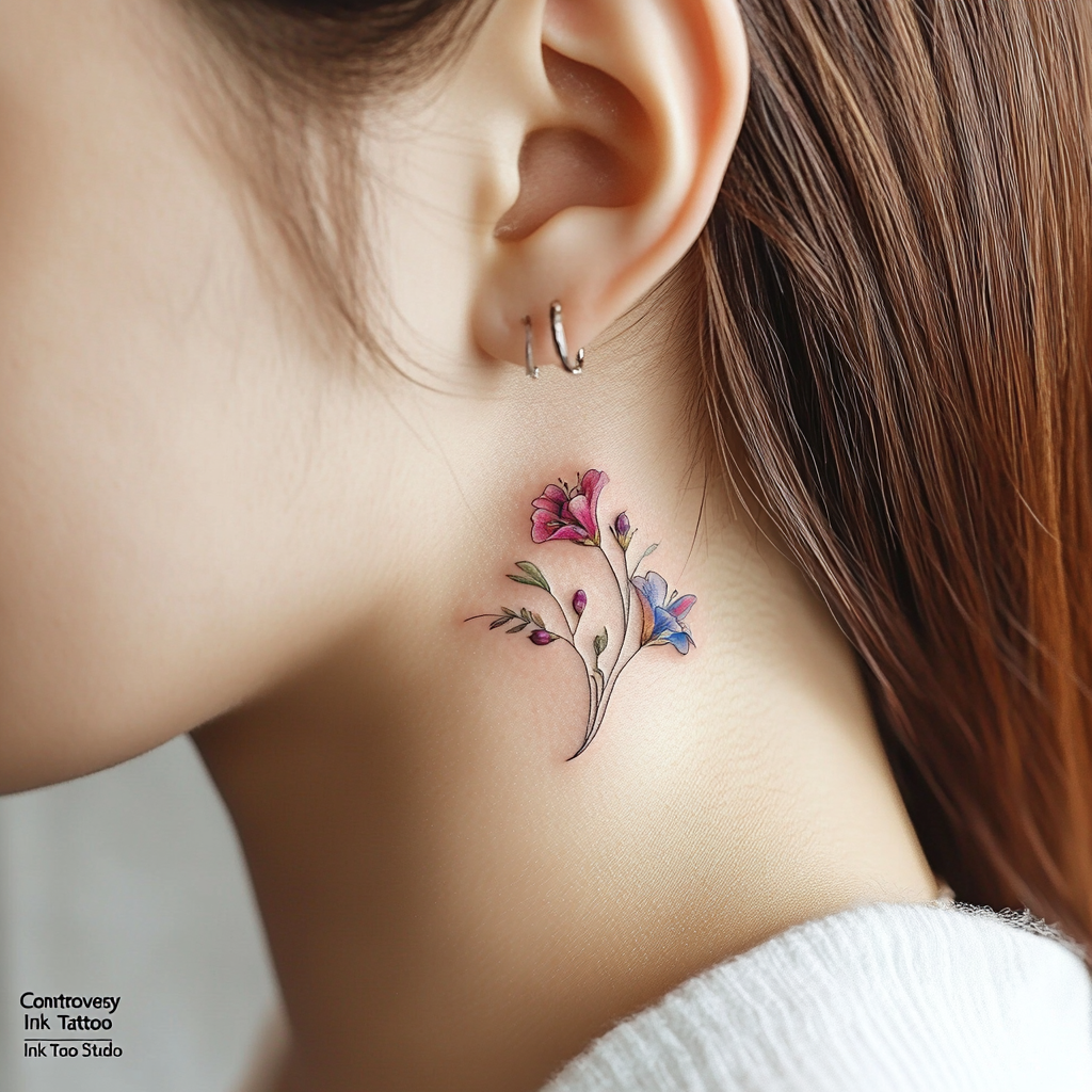 Behind-the-ear tattoos