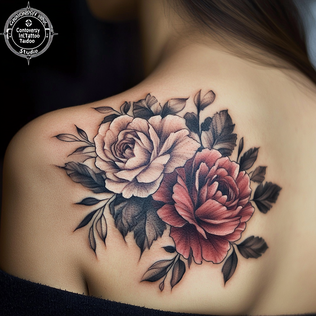 Delicate Roses and Peonies