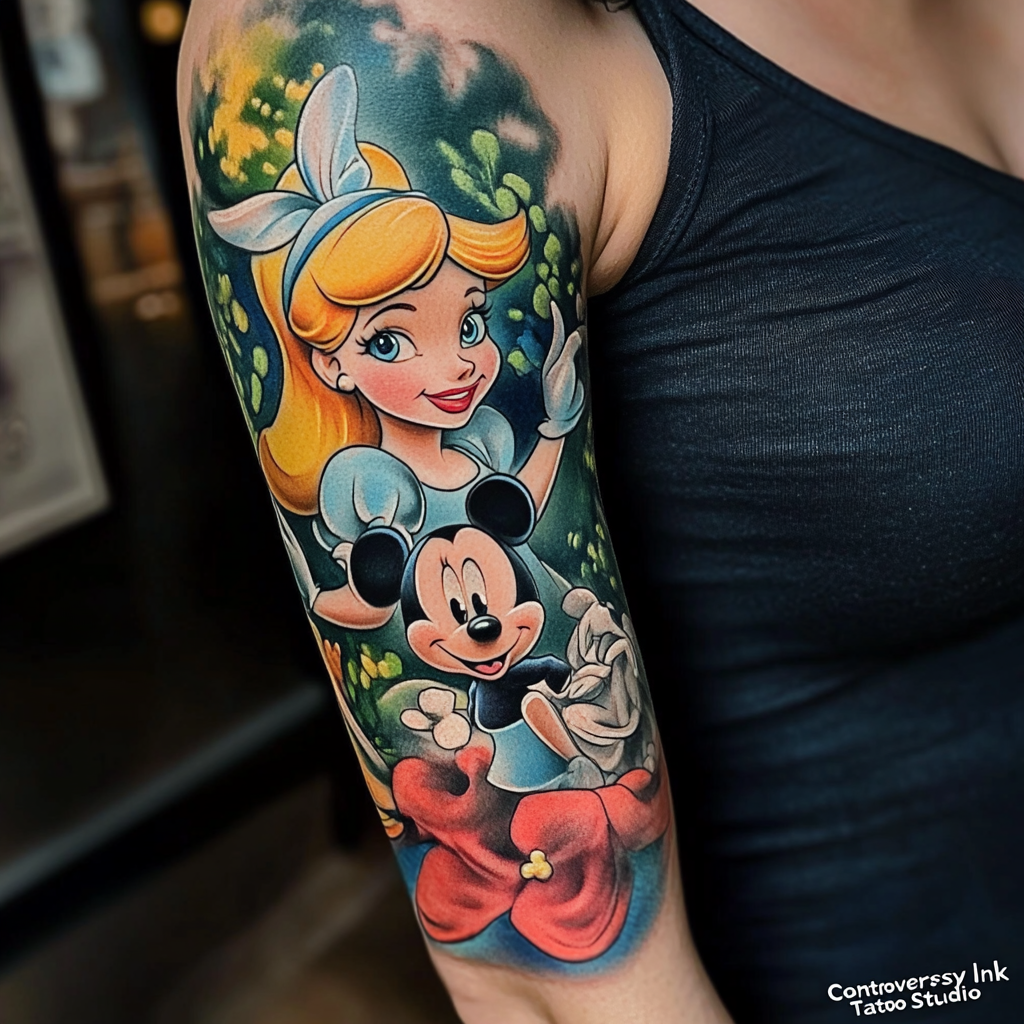 Disney sleeve tattoos