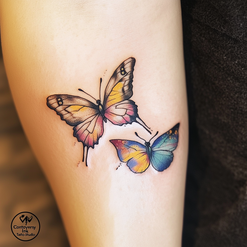 Dual-Image Butterfly Designs