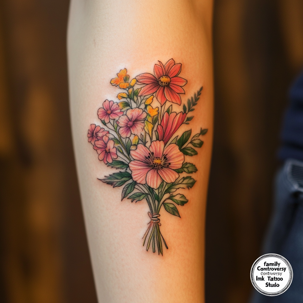 Family Birth Flower Bouquets