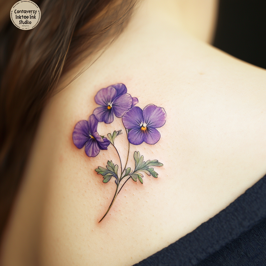 February birth flower tattoos