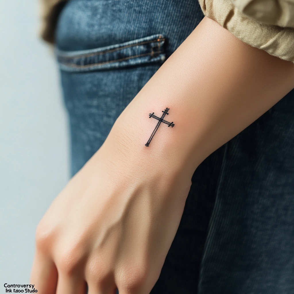 Minimalist Cross Tattoos