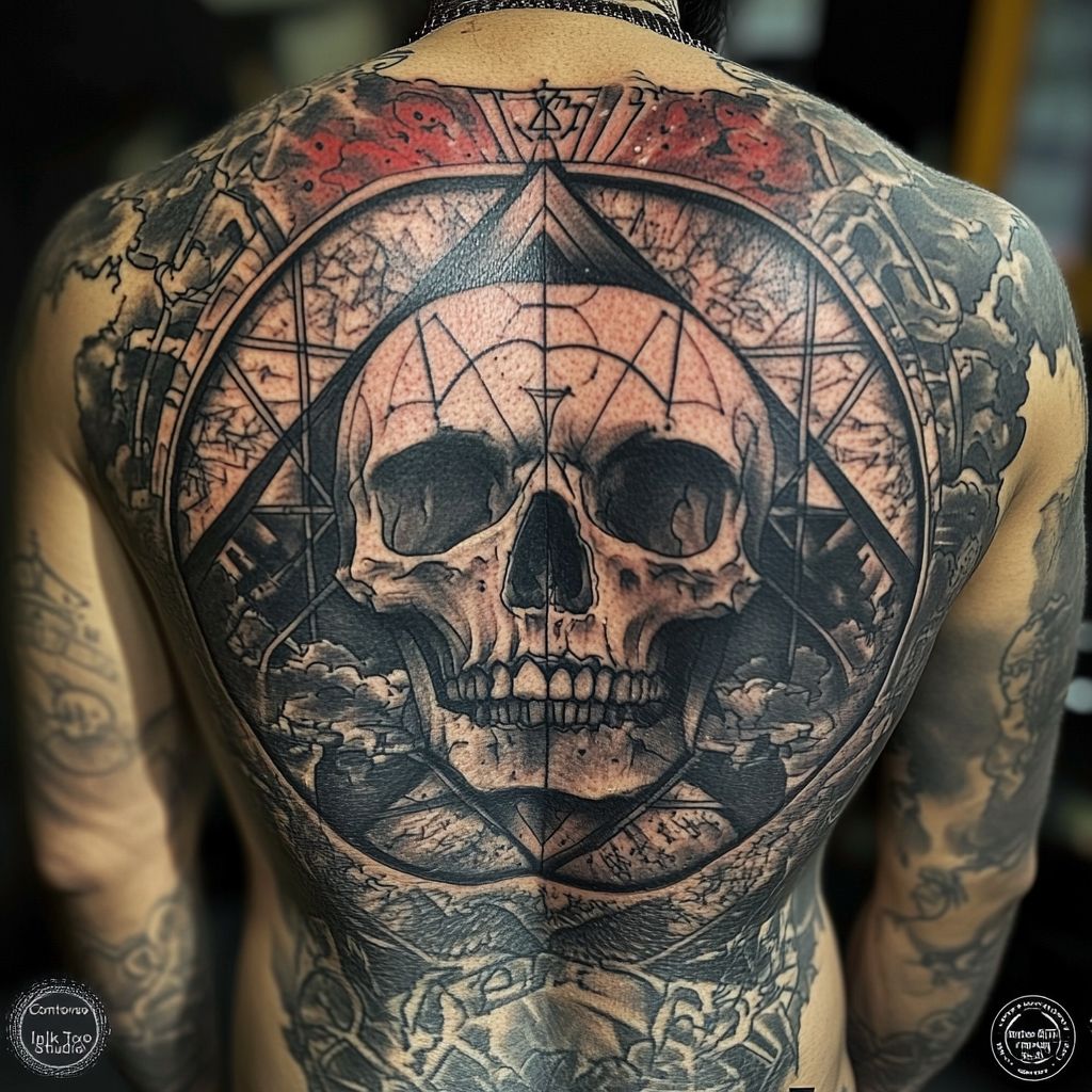 Geometric gothic tattoos
