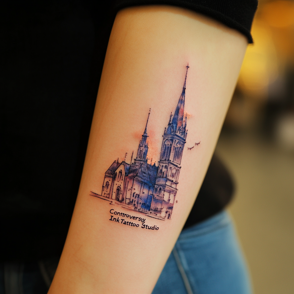 Hometown landmark tattoos