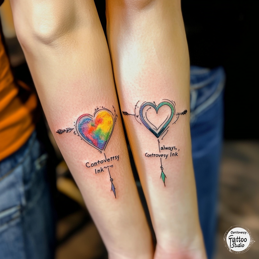 Initial and Word Tattoos