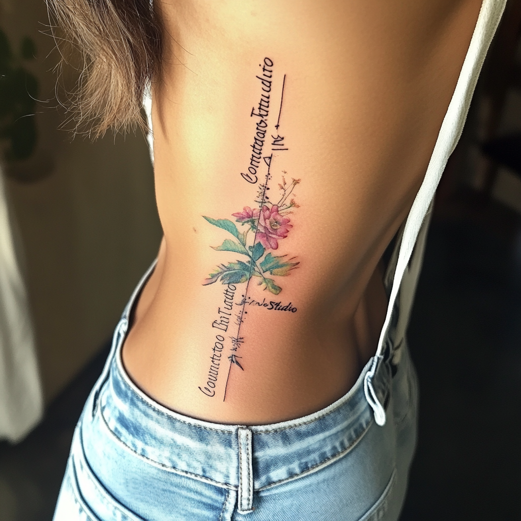 Script and Quote Tattoos for Linear Scars