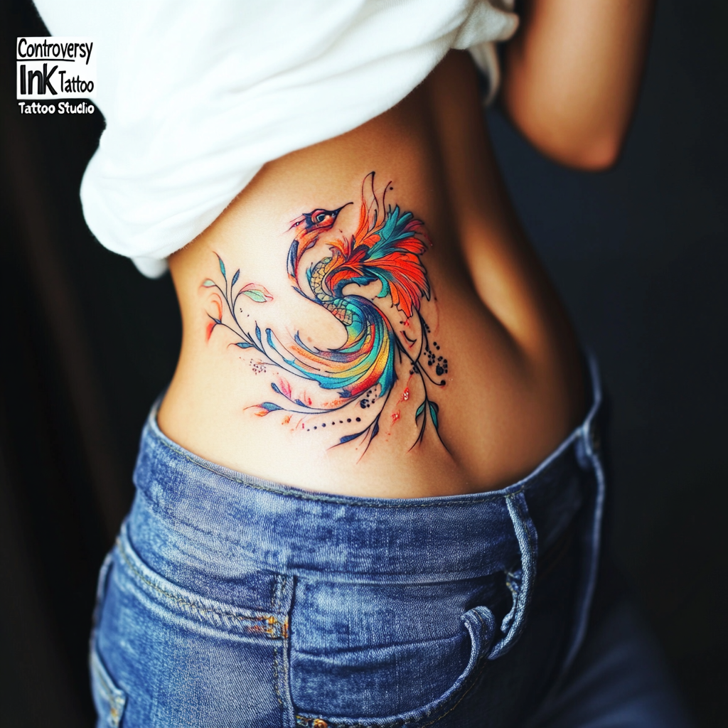 Side stomach tattoos