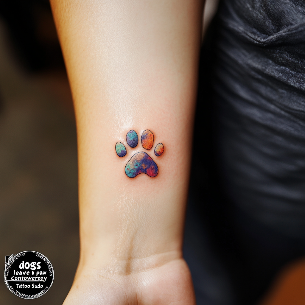 Single paw print tattoos