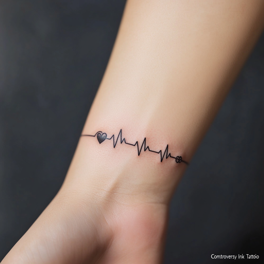 Tiny heartbeat line