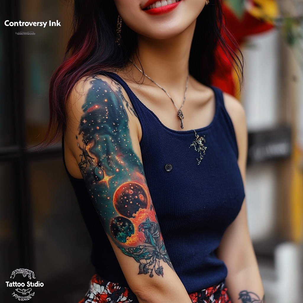 Space sleeve tattoos