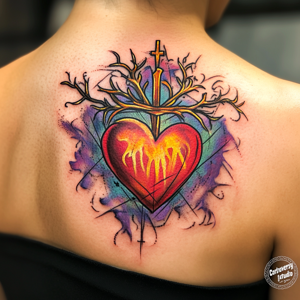 The sacred heart tattoo