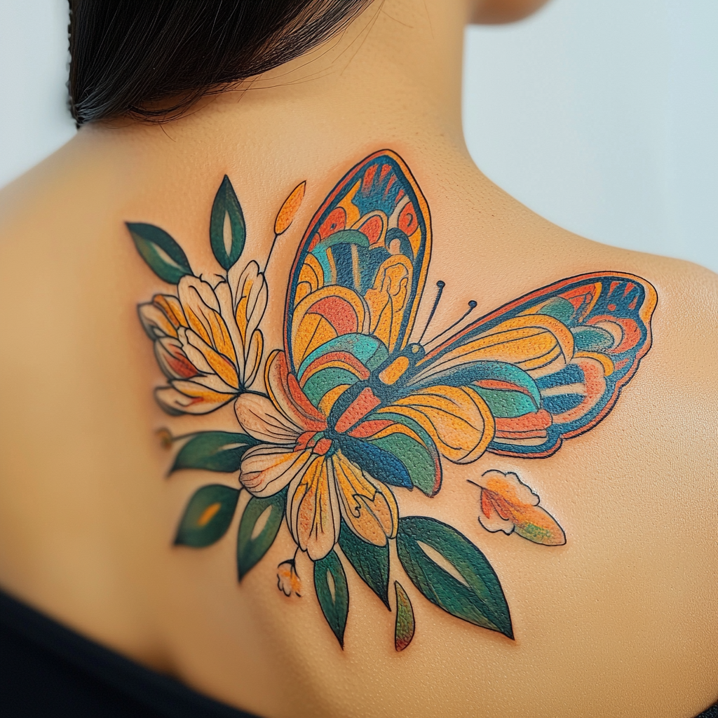 Watercolor Butterfly Tattoos
