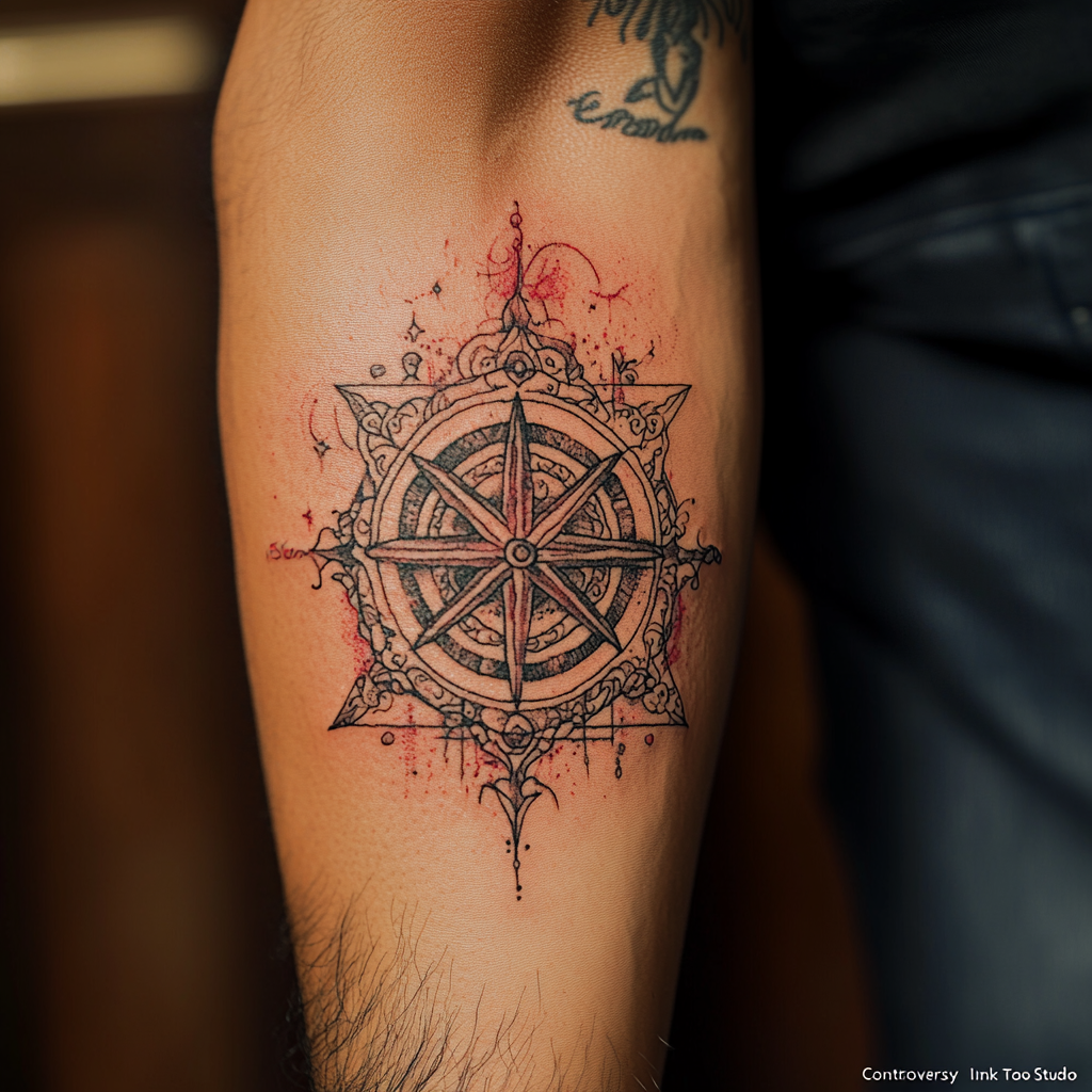Pentagrams stand as one of the most recognizable symbols in gothic tattoo art