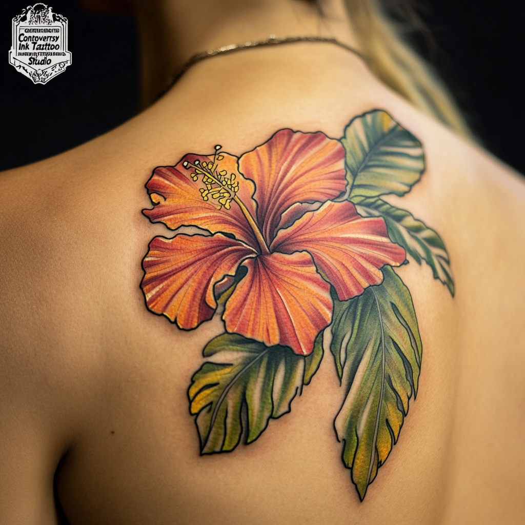 Traditional Hawaiian Hibiscus Tattoos