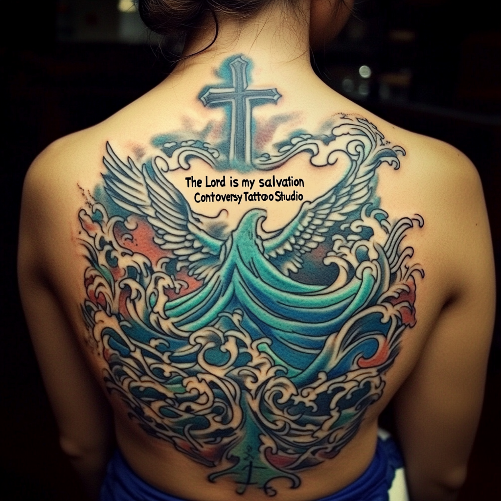 Water symbolism in Christian tattoos for women