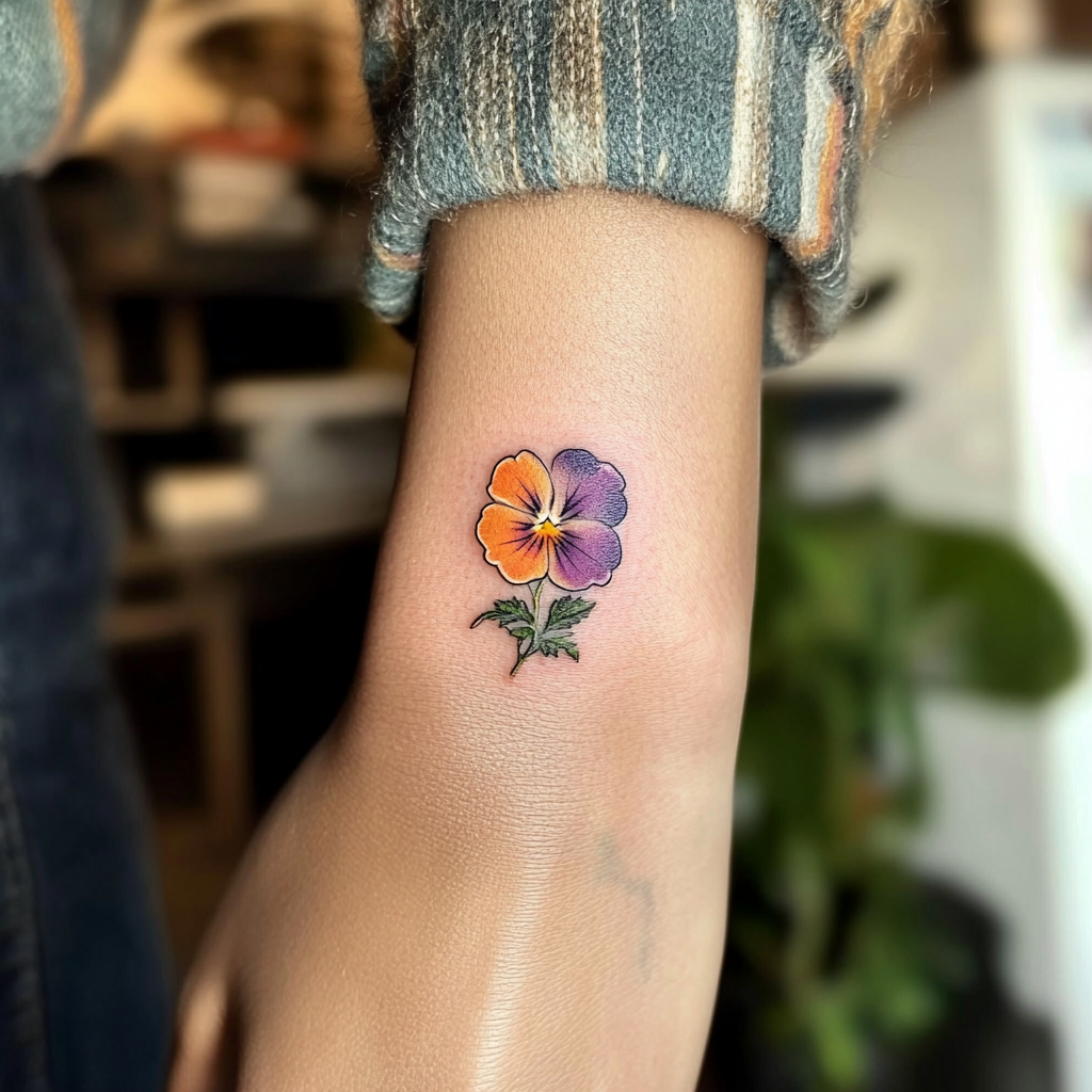 Micro birth flower tattoos