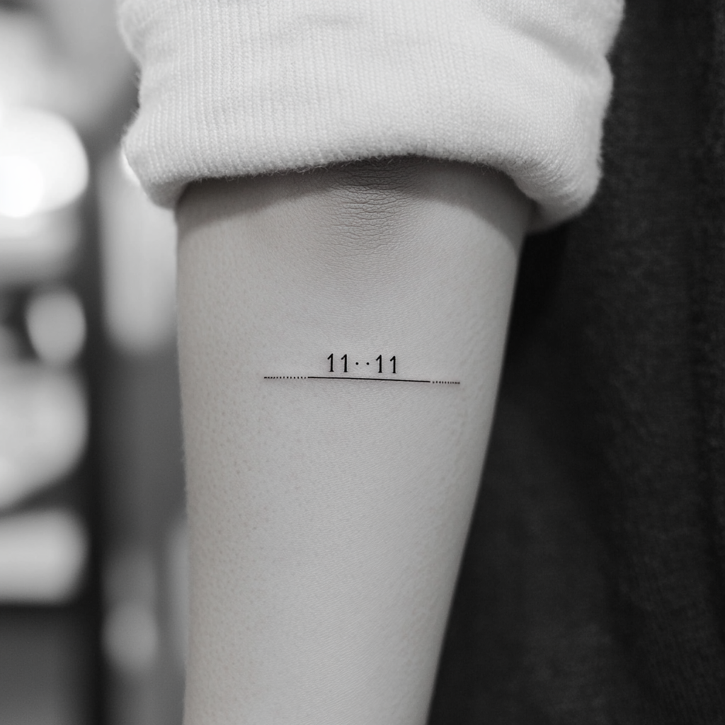 Traditional 11:11 tattoo styles