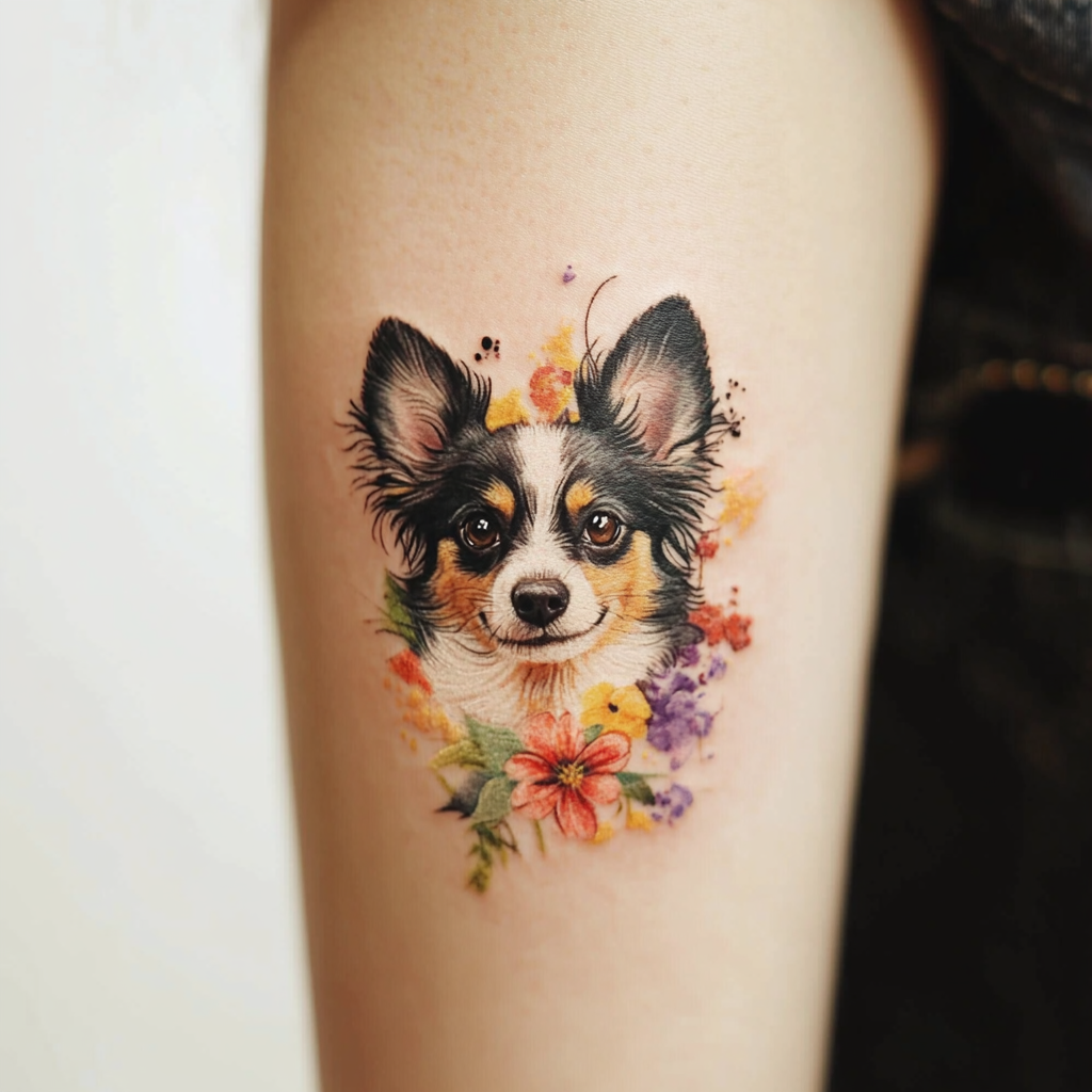 Watercolor portrait tattoos transform your dog's