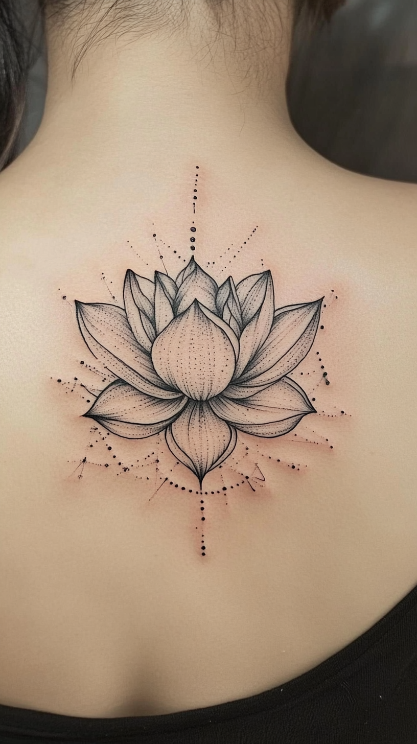 A lotus flower tattoo