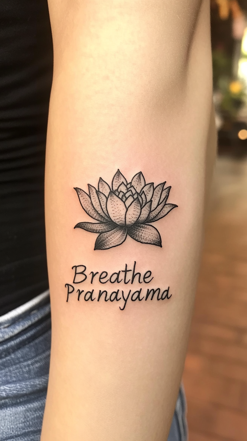 "Breathe" Script Tattoo