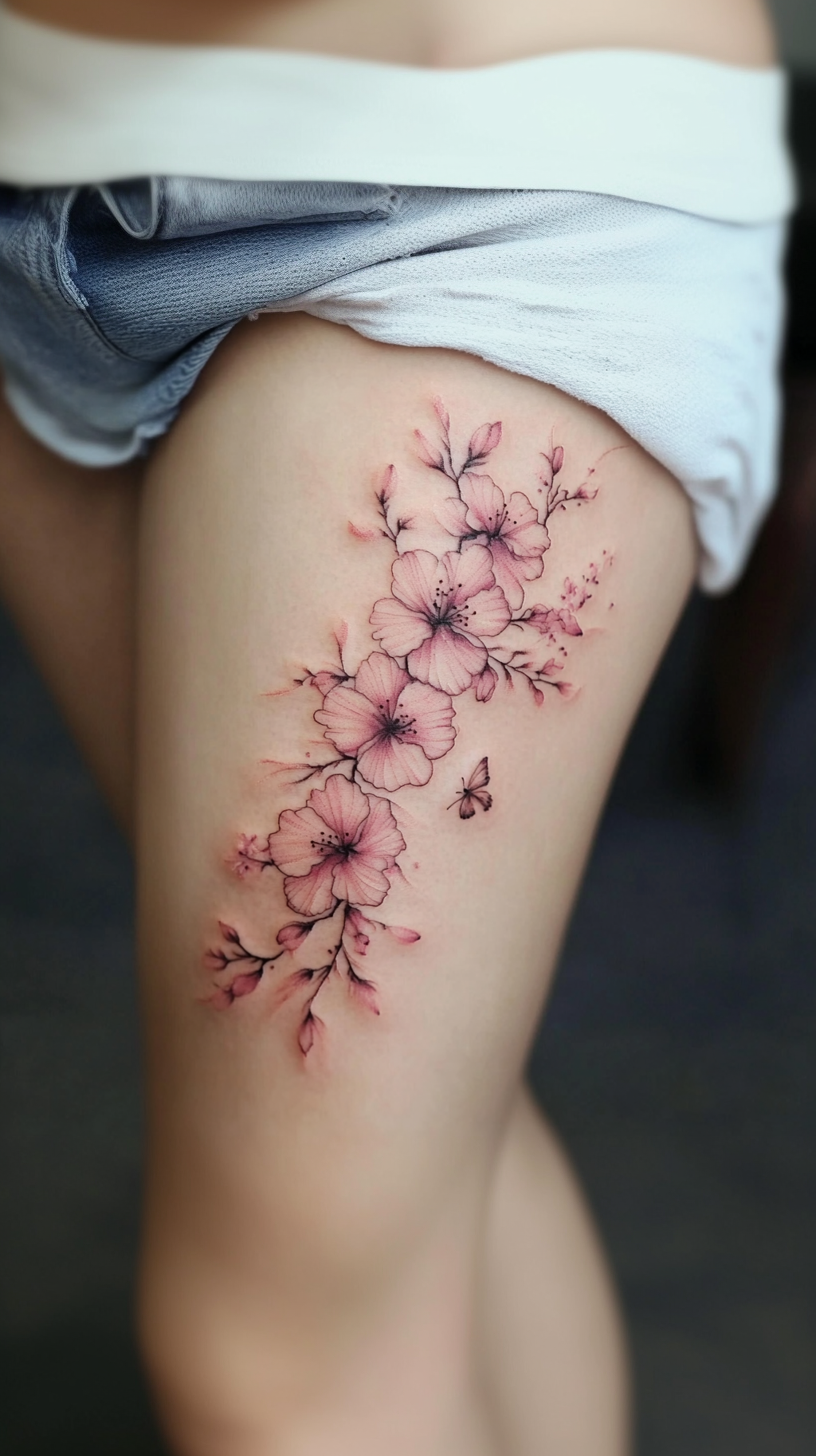 Cherry blossom tattoos