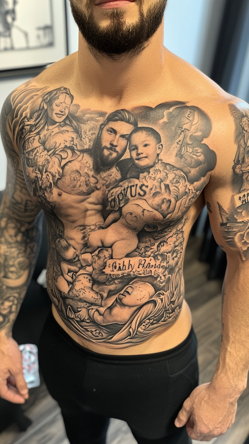 Chest and Back Family Tribute Designs
