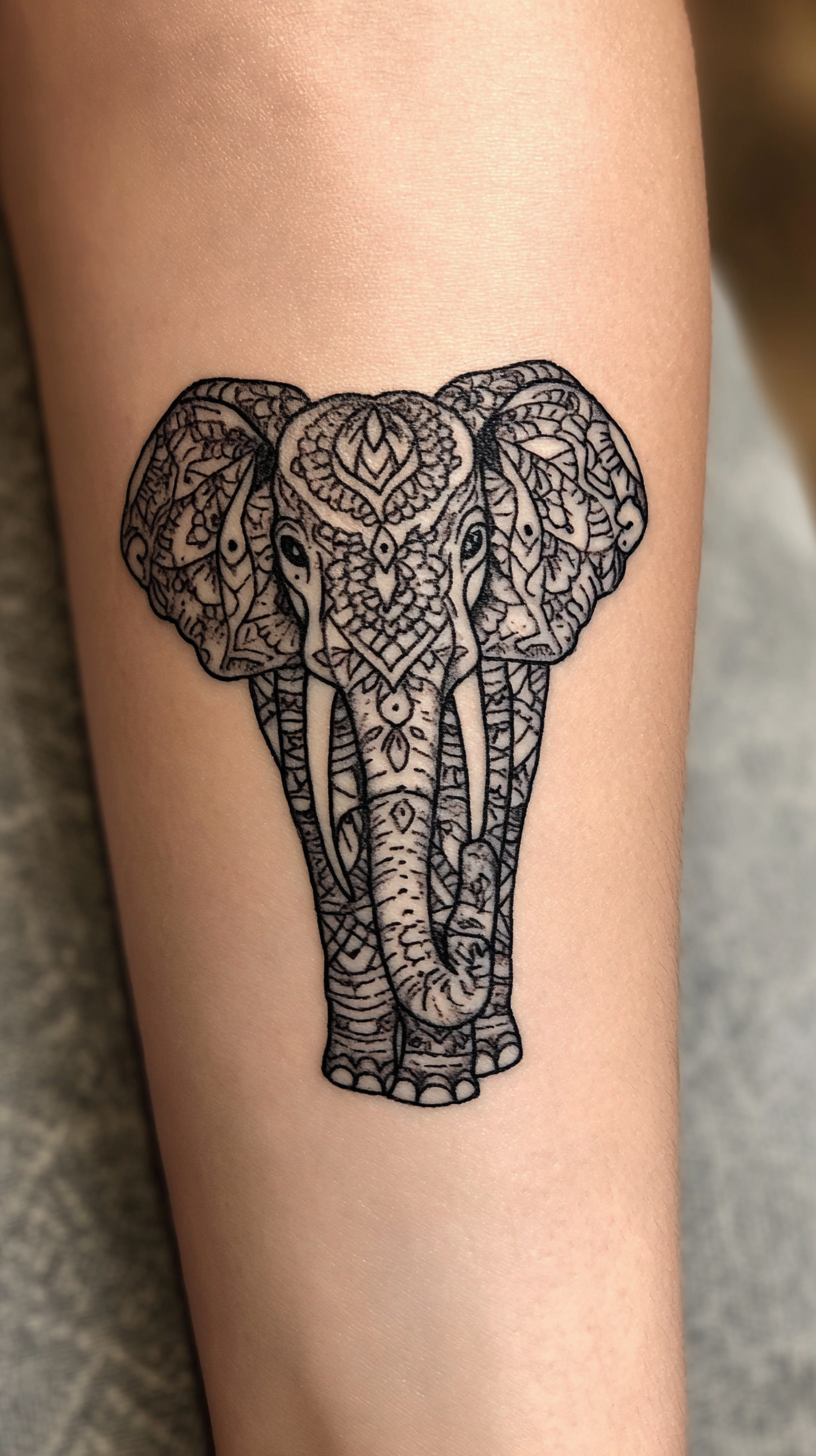 Elephant Tattoos: Wisdom and Memory