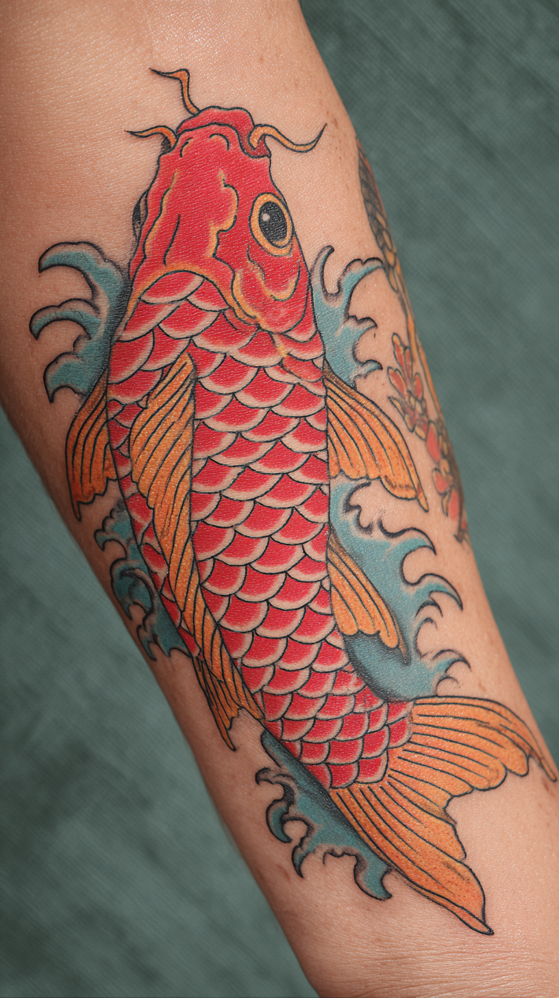 Koi Fish: Perseverance and Determination