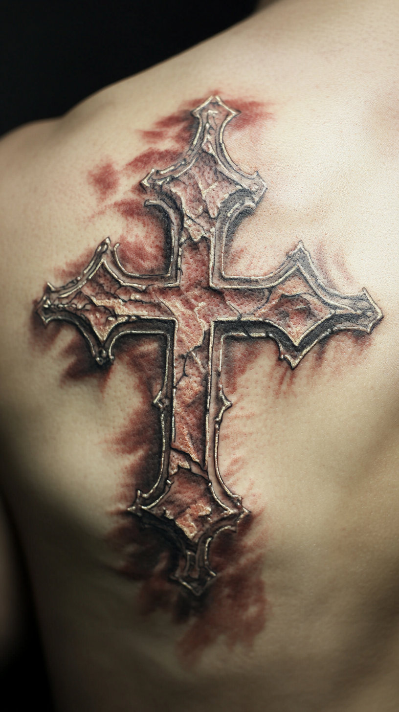 3D Cross Tattoos