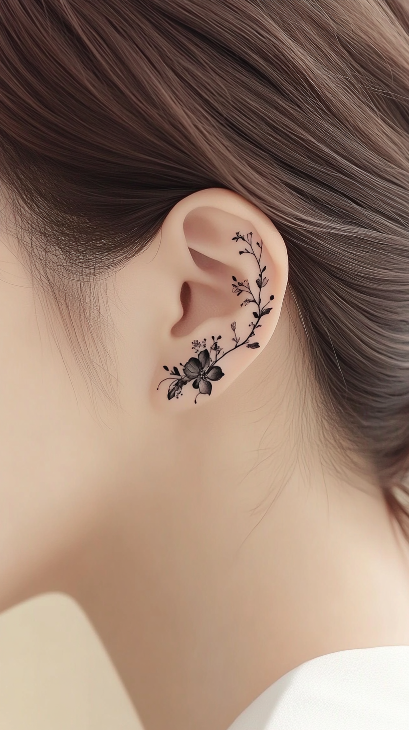 Behind-the-Ear Korean Tattoos