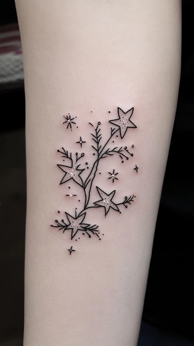 Delicate Family Constellation Tattoos