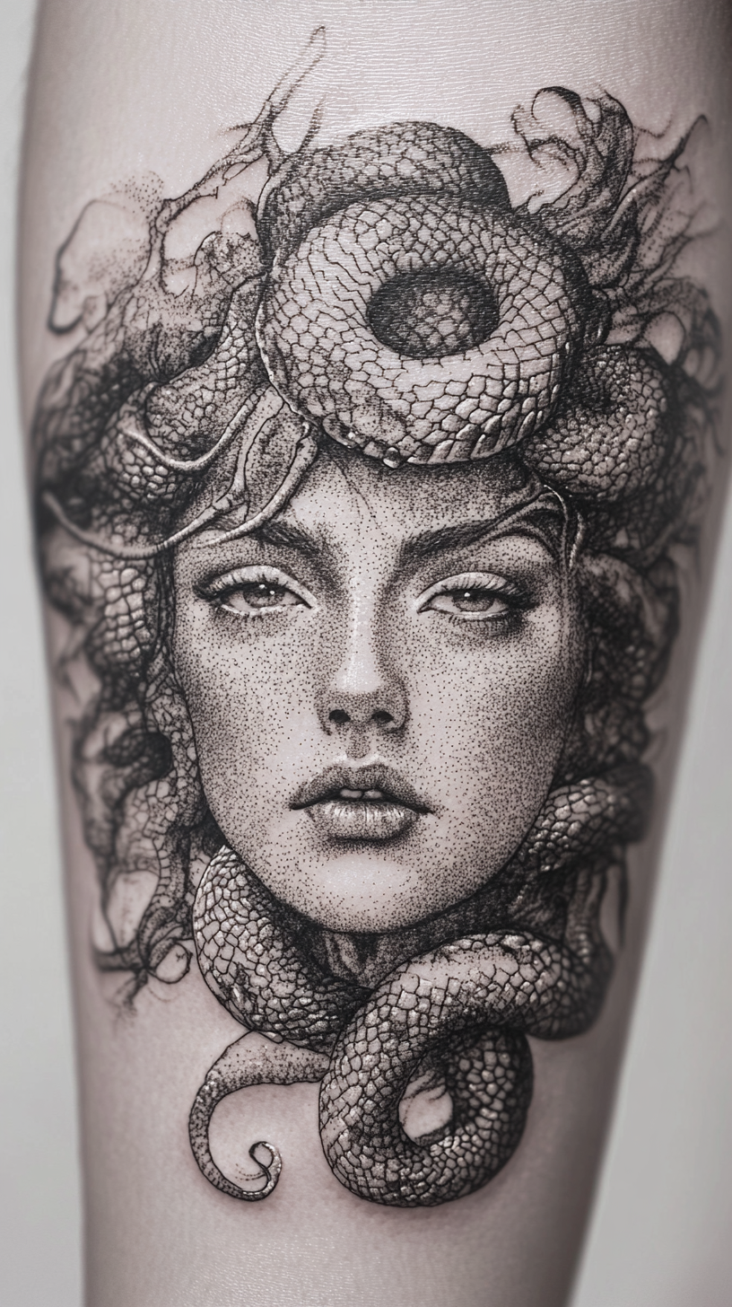 Dotwork Medusa Portraits