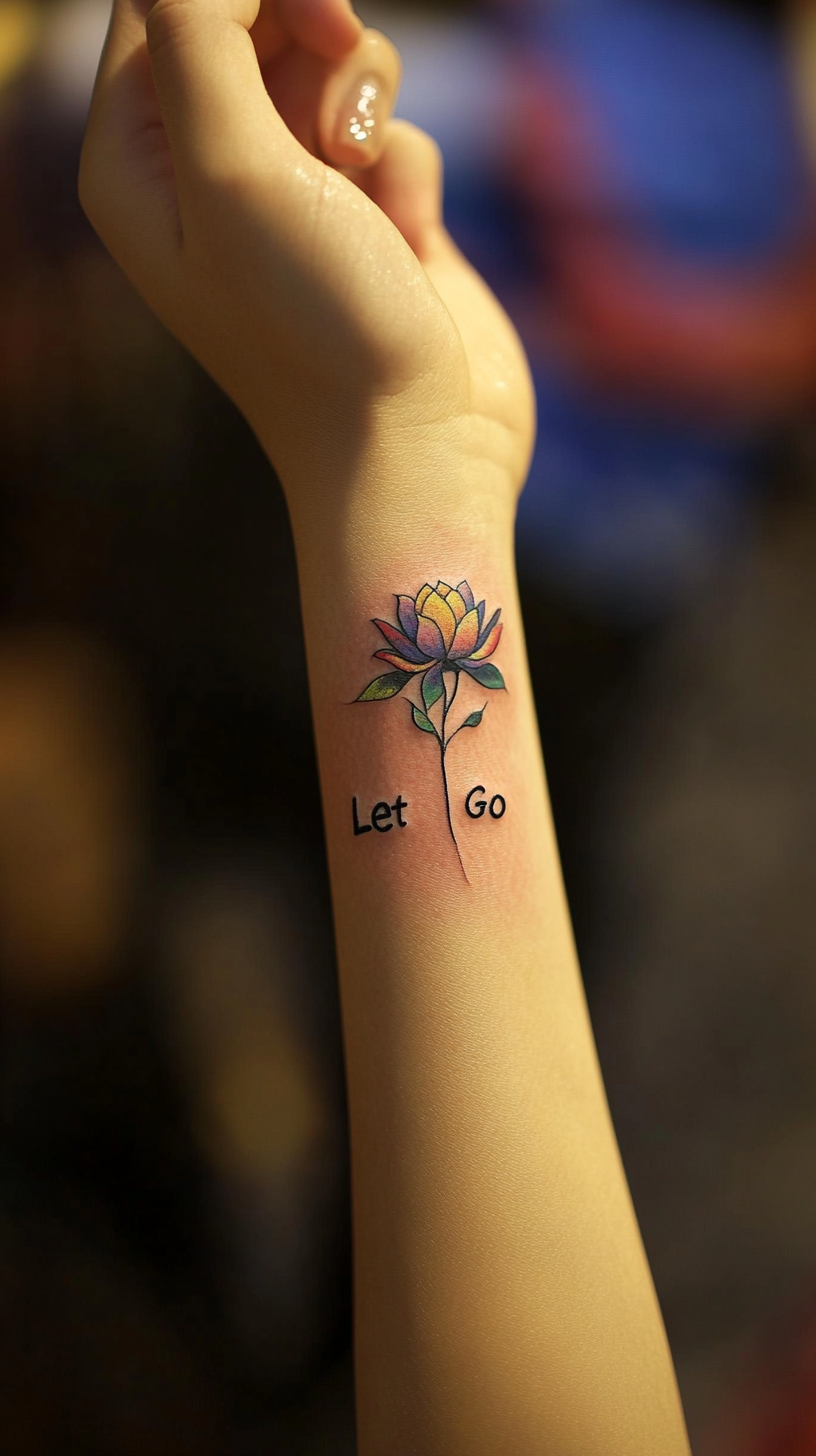 "Let Go" Minimalist Script