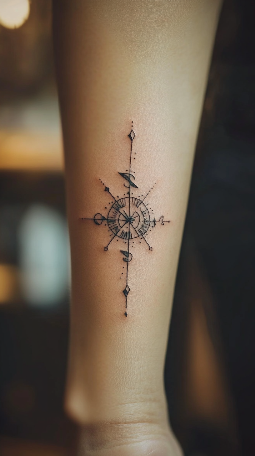 Simple Coordinate Tattoos