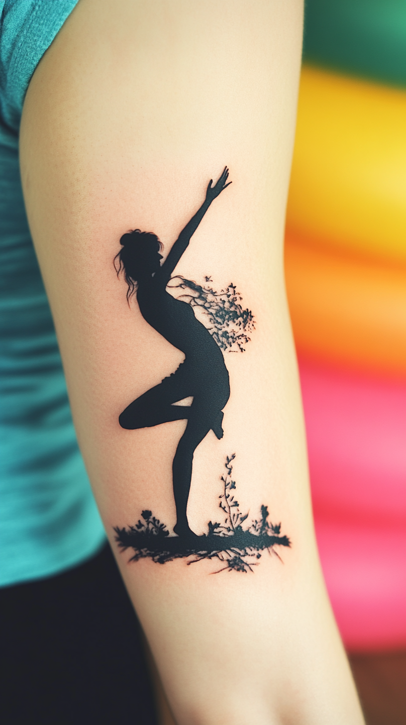 Warrior Pose Silhouettes
