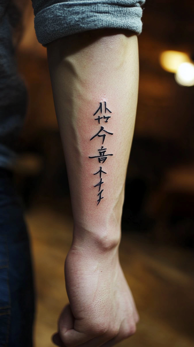 Forearm Korean Script