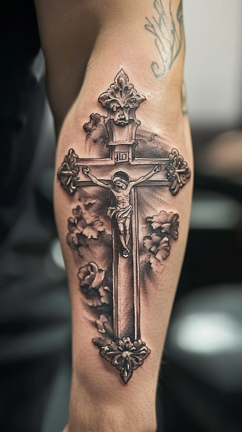 Cross with Names or Dates