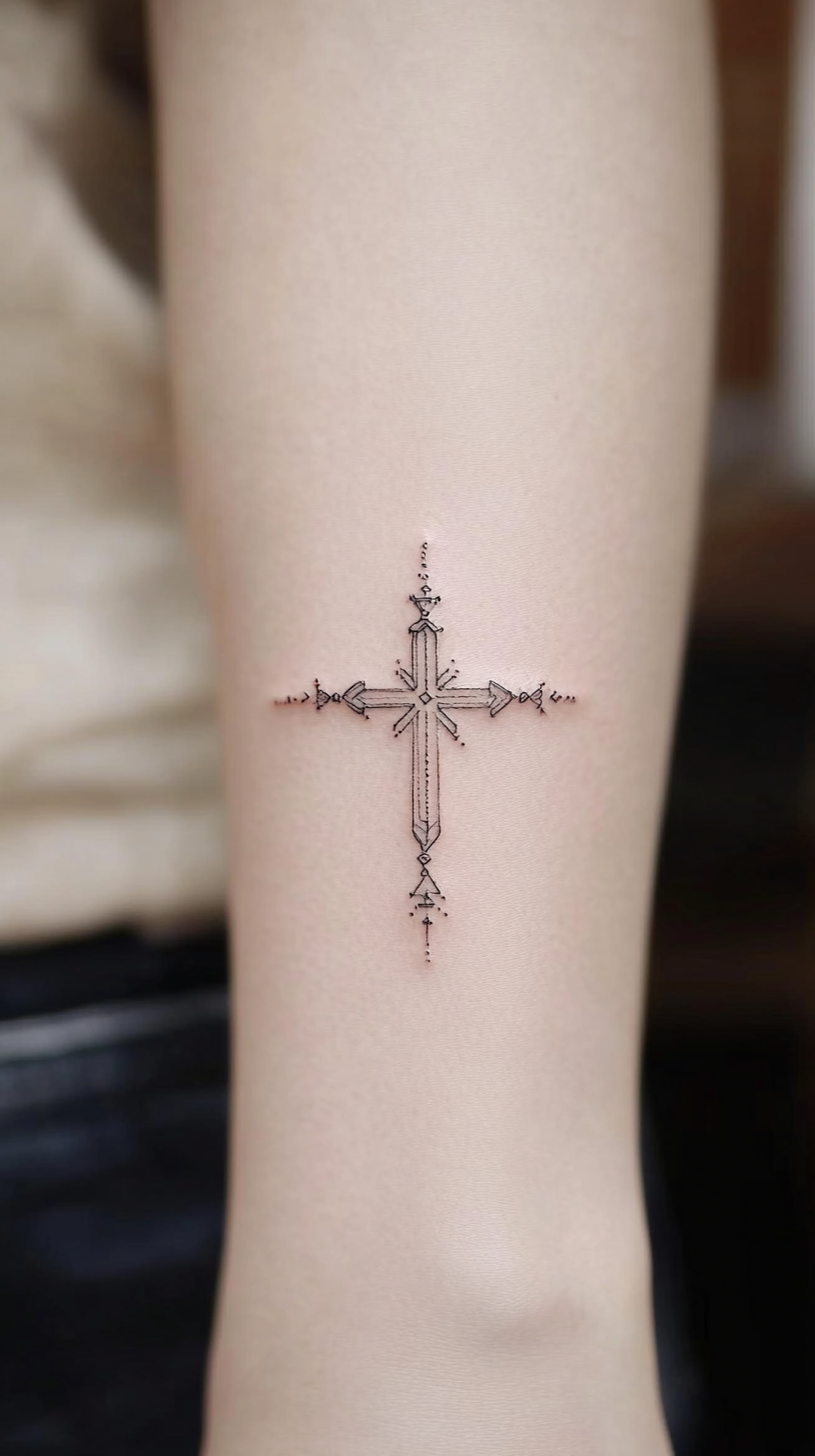 Micro Cross Tattoos