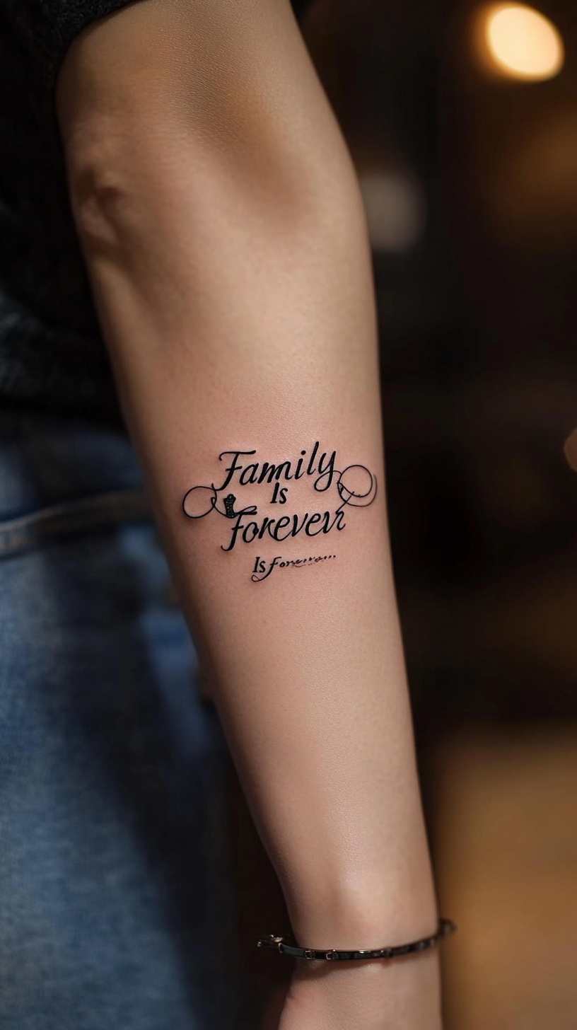 Family Quote Tattoos That Celebrate Your Roots