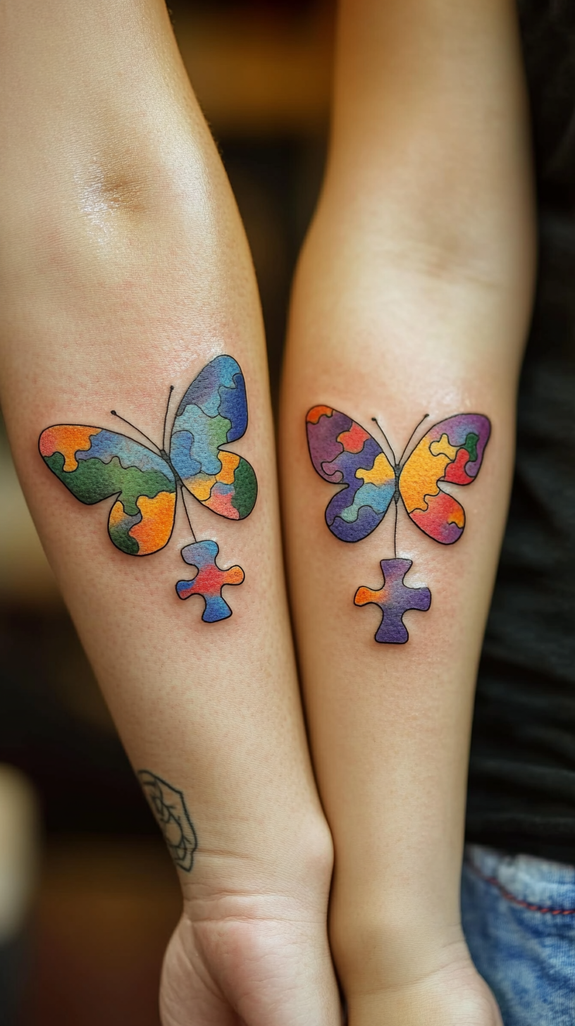 Matching Mother-Child Tattoo Sets